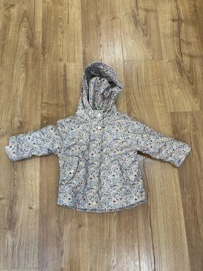 Zara floral fleece lined rain jacket